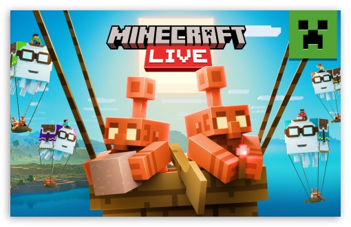 Minecraft Live, Copper Golems, Happy Ghasts UltraHD Wallpaper for UHD 16:9 ; HD 16:9 ; UltraWide 21:9 24:10 ; Widescreen 16:10 ; Tablet 1:1 ;