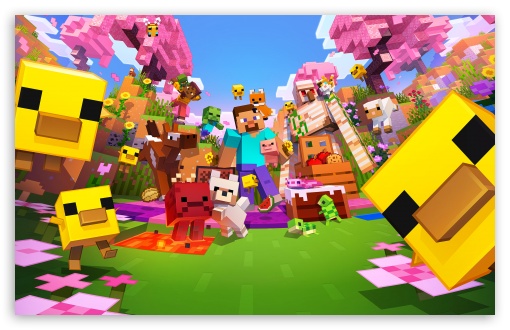 Minecraft Tiny Takeover UltraHD Wallpaper for UHD 16:9 ; HD 16:9 ; UltraWide 21:9 24:10 32:9 32:10 ; Widescreen 16:10 ; Mobile 9:16 9:19.5 9:20 ; Dual 16:10 16:9 ;