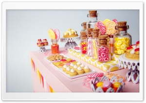 Miniature Candy Dessert Table Ultra HD Wallpaper for 4K UHD Widescreen desktop, tablet & smartphone