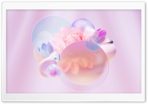 Minimalism, Abstract, Flowers, Circles, Pink, Peach Color 4K UHD Wallpaper for Widescreen and UltraWide Desktop, UltraHD TV, Smartphone, Tablet