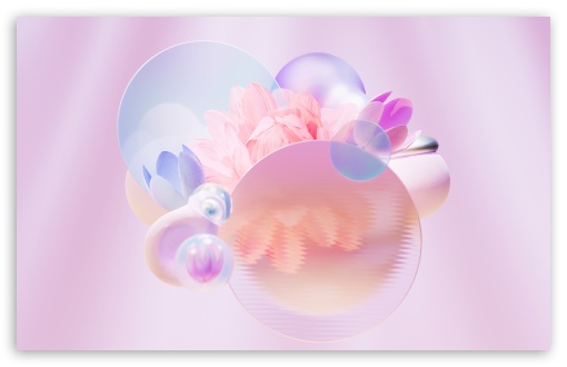 Minimalism, Abstract, Flowers, Circles, Pink, Peach Color UltraHD Wallpaper for UHD 16:9 ; HD 16:9 ; UltraWide 21:9 24:10 32:9 32:10 ; Widescreen 16:10 5:3 ; Fullscreen 4:3 5:4 3:2 ; Tablet 1:1 ; Dual 16:10 5:3 16:9 4:3 5:4 3:2 ;