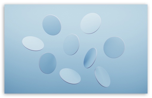 Minimalist Blue Floating Discs UltraHD Wallpaper for UHD 16:9 ; HD 16:9 ; UltraWide 21:9 24:10 32:9 32:10 ; Widescreen 16:10 ; Dual 16:10 16:9 ;