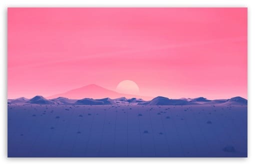 Minimalist Low-poly Sunrise Landscape UltraHD Wallpaper for UHD 16:9 ; HD 16:9 ; UltraWide 21:9 24:10 32:9 32:10 ; Widescreen 16:10 ; Tablet 1:1 ; Mobile 9:16 9:19.5 9:20 ; Dual 16:10 16:9 ;