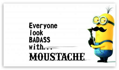 Minion Moustache UltraHD Wallpaper for UHD 16:9 ; HD 16:9 ;