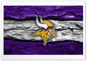 Minnesota Vikings Wooden Logo 4K UHD Wallpaper for Widescreen and UltraWide Desktop, UltraHD TV, Smartphone, Tablet