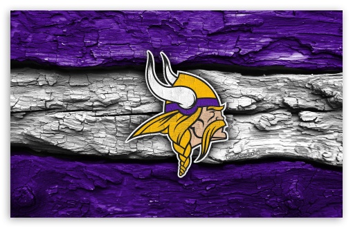 Minnesota Vikings Wooden Logo UltraHD Wallpaper for Widescreen 16:10 ;
