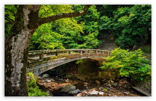 Minoh, Japan, Bridge, Beautiful Japan, Park Steps UltraHD Wallpaper for UHD 16:9 ; HD 16:9 ; UltraWide 21:9 24:10 ; Widescreen 16:10 5:3 ; Fullscreen 4:3 5:4 3:2 ; Tablet 1:1 ;