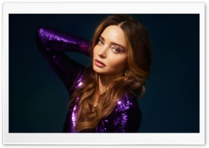 Miranda Kerr Model in Purple Outfit 4K UHD Wallpaper for Widescreen and UltraWide Desktop, UltraHD TV, Smartphone, Tablet