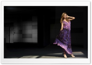 Miranda Kerr Purple Dress Ultra HD Wallpaper for 4K UHD Widescreen desktop, tablet & smartphone