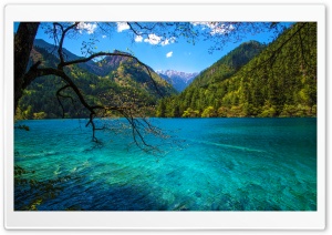 Mirror Lake, Jiuzhaigou National Park, Sichuan, China 4K UHD Wallpaper for Widescreen and UltraWide Desktop, UltraHD TV, Smartphone, Tablet