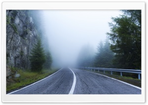 Mist on the Road Ultra HD Wallpaper for 4K UHD Widescreen Desktop, Lockscreen, Screensaver, TV, Tablet, Smartphone