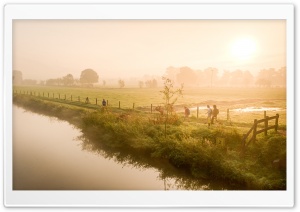 Misty River, Kromme Rijn Ultra HD Wallpaper for 4K UHD Widescreen desktop, tablet & smartphone