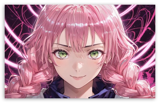 Mitsuri Kanroji Kimetsu no Yaiba UltraHD Wallpaper for Widescreen 16:10 ;