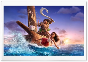 Moana 2 Film Ultra HD Wallpaper for 4K UHD Widescreen Desktop, Lockscreen, Screensaver, TV, Tablet, Smartphone