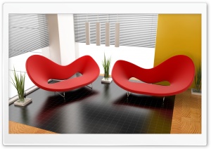 Modern Red Sofas Ultra HD Wallpaper for 4K UHD Widescreen desktop, tablet & smartphone