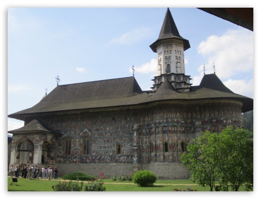 Monastery Sucevita, Romania UltraHD Wallpaper for Fullscreen 4:3 ;