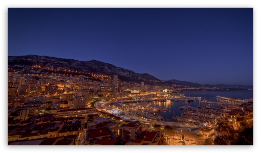 Monte Carlo Night Lights UltraHD Wallpaper for 8K UHD TV 16:9 Ultra High Definition 2160p 1440p 1080p 900p 720p ; Mobile 16:9 - 2160p 1440p 1080p 900p 720p ;