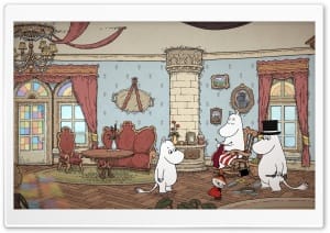 Moomin Midsummer Madness - Inside the Moominhouse 4K UHD Wallpaper for Widescreen and UltraWide Desktop, UltraHD TV, Smartphone, Tablet