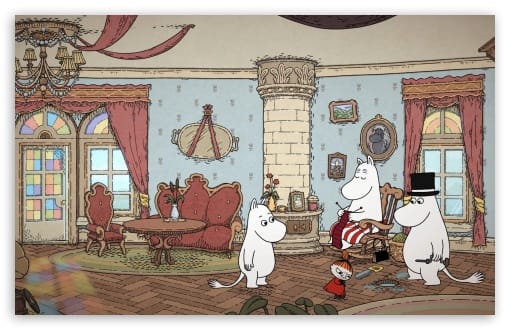 Moomin Midsummer Madness - Inside the Moominhouse UltraHD Wallpaper for UHD 16:9 ; HD 16:9 ; UltraWide 21:9 24:10 32:9 32:10 ; Widescreen 16:10 ; Tablet 1:1 ; Dual 16:10 16:9 ;