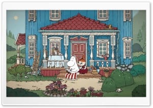 Moomin Midsummer Madness - Outside the Moominhouse 4K UHD Wallpaper for Widescreen and UltraWide Desktop, UltraHD TV, Smartphone, Tablet
