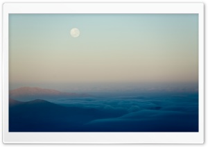 Moon Above The Clouds Ultra HD Wallpaper for 4K UHD Widescreen desktop, tablet & smartphone