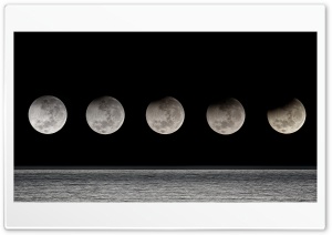 Moon Eclipse Sequence Ultra HD Wallpaper for 4K UHD Widescreen desktop, tablet & smartphone