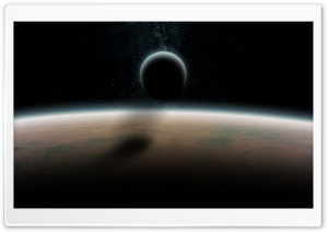Moon orbiting Exoplanet Ultra HD Wallpaper for 4K UHD Widescreen desktop, tablet & smartphone