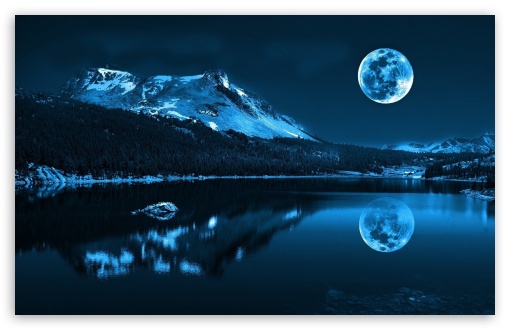 full moon night wallpaper