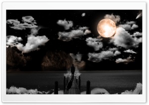 Moonlit Night Ultra HD Wallpaper for 4K UHD Widescreen desktop, tablet & smartphone