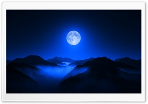 Moonlit Peaks Ultra HD Wallpaper for 4K UHD Widescreen Desktop, Lockscreen, Screensaver, TV, Tablet, Smartphone