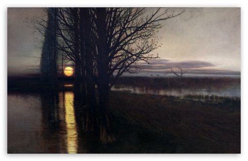 Moonrise Oil Painting by Stanislaw Maslowski UltraHD Wallpaper for UHD 16:9 ; HD 16:9 ; UltraWide 21:9 24:10 32:9 32:10 ; Widescreen 16:10 5:3 ; Fullscreen 4:3 5:4 3:2 ; Tablet 1:1 ; Mobile 9:16 9:19.5 9:20 10:16 2:3 3:5 3:4 ; Dual 16:10 5:3 16:9 4:3 5:4 3:2 ;