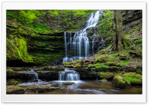 Moss Waterfall Rocks Ultra HD Wallpaper for 4K UHD Widescreen desktop, tablet & smartphone