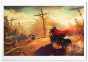 Motorcycles Painting Ultra HD Wallpaper for 4K UHD Widescreen desktop, tablet & smartphone