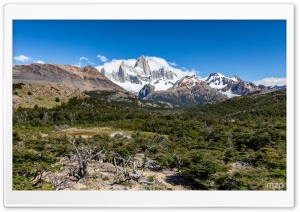 Mount Fitz Roy, Mountain, Landscape, Blue Sky, Adventure 4K UHD Wallpaper for Widescreen and UltraWide Desktop, UltraHD TV, Smartphone, Tablet