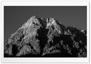 Mount Ushba, Georgia - Black and White Ultra HD Wallpaper for 4K UHD Widescreen desktop, tablet & smartphone