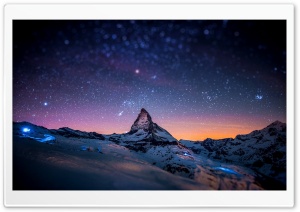 Mountain at Night Ultra HD Wallpaper for 4K UHD Widescreen desktop, tablet & smartphone