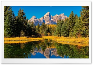 Mountain Forest Lake Landscape Ultra HD Wallpaper for 4K UHD Widescreen desktop, tablet & smartphone