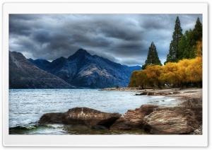 Mountain Lake, Autumn HDR Ultra HD Wallpaper for 4K UHD Widescreen desktop, tablet & smartphone