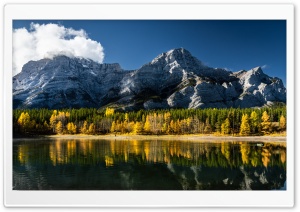 Mountain, Lake, Autumn, Reflection, Calm Scenery, Natural Beauty 4K UHD Wallpaper for Widescreen and UltraWide Desktop, UltraHD TV, Smartphone, Tablet