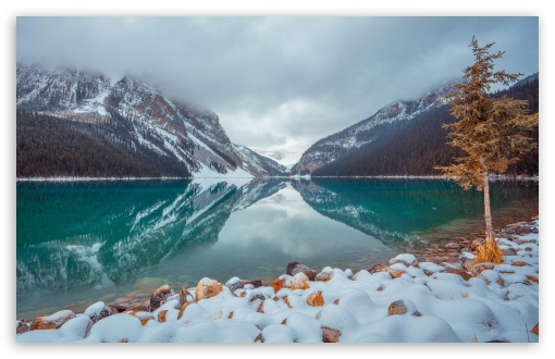 Mountain Lake by Winter UltraHD Wallpaper for UHD 16:9 ; HD 16:9 ; UltraWide 21:9 24:10 32:9 32:10 ; Widescreen 16:10 5:3 ; Fullscreen 4:3 5:4 3:2 ; Tablet 1:1 ; Mobile 9:16 9:19.5 9:20 9:21 9:22 10:16 2:3 3:5 3:4 ; Dual 16:10 5:3 16:9 4:3 5:4 3:2 ;