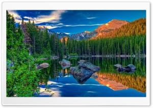 Mountain Lake Daytime Ultra HD Wallpaper for 4K UHD Widescreen desktop, tablet & smartphone