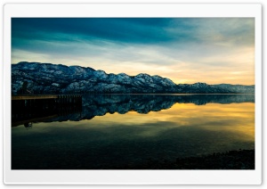 Mountain Lake Sunset Ultra HD Wallpaper for 4K UHD Widescreen desktop, tablet & smartphone