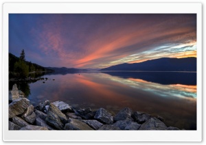Mountain Lake Sunset Ultra HD Wallpaper for 4K UHD Widescreen desktop, tablet & smartphone