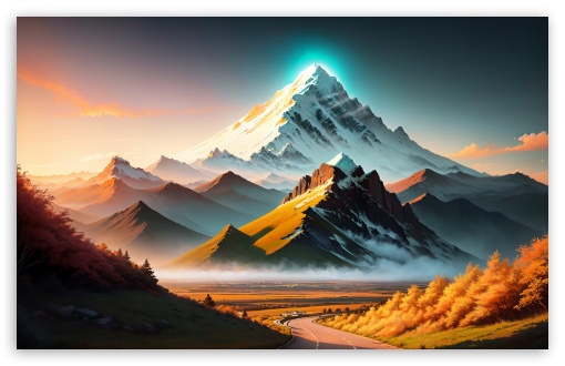 Mountain Landscape, Autumn Illustration UltraHD Wallpaper for UHD 16:9 ; HD 16:9 ; UltraWide 21:9 24:10 32:9 32:10 ; Widescreen 16:10 5:3 ; Fullscreen 4:3 5:4 3:2 ; Tablet 1:1 ; Mobile 9:16 9:19.5 9:20 10:16 2:3 3:5 3:4 ; Dual 16:10 5:3 16:9 4:3 5:4 3:2 ;