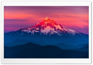 Mountain Peak Landscape, Pink Dusk Sunset Ultra HD Wallpaper for 4K UHD Widescreen desktop, tablet & smartphone