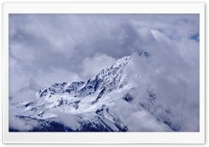 Mountain Peak With Drifting Clouds Ultra HD Wallpaper for 4K UHD Widescreen desktop, tablet & smartphone