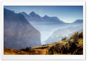 Mountain Ridge Autumn Ultra HD Wallpaper for 4K UHD Widescreen desktop, tablet & smartphone