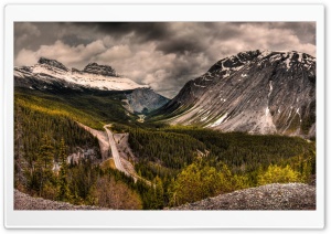 Mountain Road, Snow Clouds Ultra HD Wallpaper for 4K UHD Widescreen desktop, tablet & smartphone