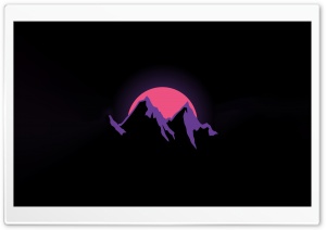Mountain, Sunset, Cartoon Background Ultra HD Wallpaper for 4K UHD Widescreen desktop, tablet & smartphone