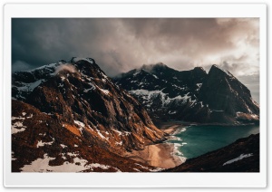 Mountains, Lofoten Islands, Norway Ultra HD Wallpaper for 4K UHD Widescreen desktop, tablet & smartphone